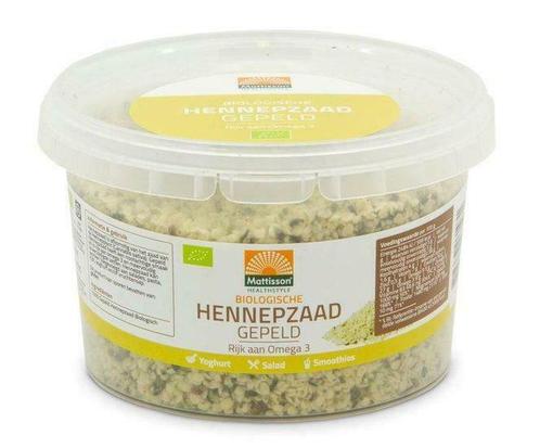 Mattisson Hennepzaad gepeld biologisch, 250 gram, Diversen, Braces, Verzenden
