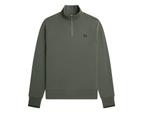 Fred Perry - Half Zip Sweatshirt - Groene Halfzip - XL, Nieuw