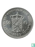 Nederland ½ gulden 1929 (type 2), Postzegels en Munten, Munten | Nederland, Verzenden, Losse munt, Goud