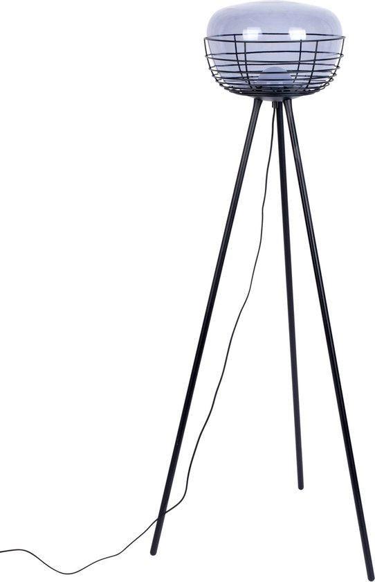 2dekans | Zuiver Smokey Vloerlamp - Staande driepoot lamp -, Huis en Inrichting, Lampen | Losse lampen, Nieuw, Ophalen of Verzenden