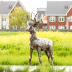 metalen hert, Tuin en Terras, Tuinbeelden, Ophalen, Zo goed als nieuw, Metaal, Dierenbeeld