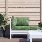 vidaXL Palletkussens 3 st bladpatroon oxford stof, Huis en Inrichting, Woonaccessoires | Kussens, Verzenden, Nieuw, Groen