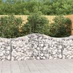 vidaXL Schanskorf gewelfd 200x50x80/100 cm gegalvaniseerd, Tuin en Terras, Bloembakken en Plantenbakken, 100 cm of meer, Verzenden