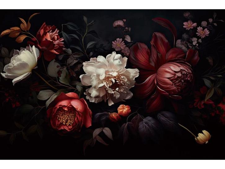 Glasschilderij Bloemen | 1072, Huis en Inrichting, Woonaccessoires | Overige, Nieuw, Ophalen of Verzenden