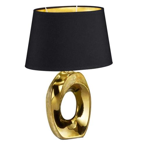 Gouden tafellamp Moldrup, Keramiek, Huis en Inrichting, Lampen | Tafellampen, Nieuw, Stof, Minder dan 50 cm, Ophalen of Verzenden