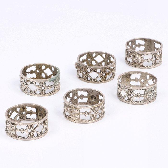 NO RESERVE - Albert Bodemer - Vingerdoekringen - Servetring, Antiek en Kunst, Antiek | Goud en Zilver