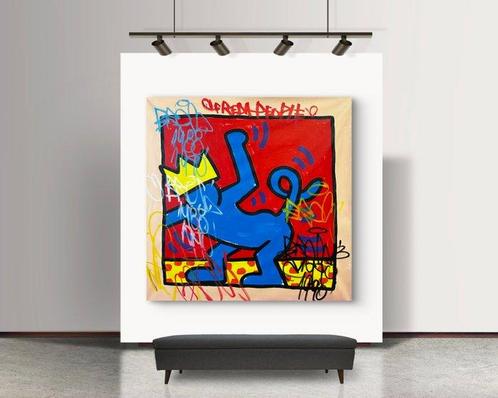 Freda People (1988-1990) - Basquiat X Haring, Antiek en Kunst, Kunst | Schilderijen | Modern