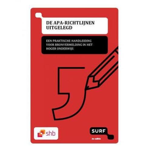 De APA-richtlijnen uitgelegd, 9789072482204, Boeken, Studieboeken en Cursussen, Zo goed als nieuw, Verzenden