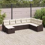vidaXL Tuin Sofa Set met kussen met opslag 8 pcs poly rattan, Tuin en Terras, Tuinsets en Loungesets, Verzenden, Nieuw, Rotan