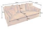 Sofa Heaven 3-zits 210cm mosterdgeel fluweel/ 40831, Nieuw, Ophalen of Verzenden