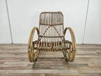 Schommelstoel - Vintage rieten wieg - Bamboe