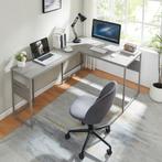 Hoekbureau Karlstang L-vormig lichtgrijs met houtnerf 166x12, Huis en Inrichting, Bureaus, Verzenden, Nieuw