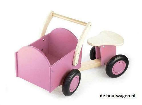 kinderbakfiets verkrijgbaar in de kleur roze, rood of blauw, Kinderen en Baby's, Speelgoed | Houten speelgoed, Rij- of Hobbelspeelgoed