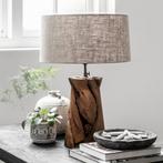 *WOONWINKEL* Must Living Jungle White Small Teak Tafellamp, Huis en Inrichting, Lampen | Tafellampen, Verzenden, Nieuw