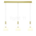 Hell Elegance Hanglamp LED 3-lichts, messing mat, Verzenden, Nieuw