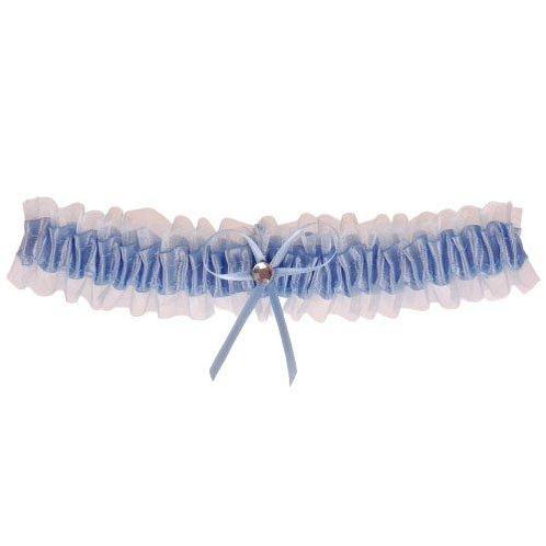 Kousenband blauw met strikje en strass steentje NIEUW, Kleding | Dames, Trouwkleding en Trouwaccessoires, Blauw, Nieuw, Ophalen of Verzenden