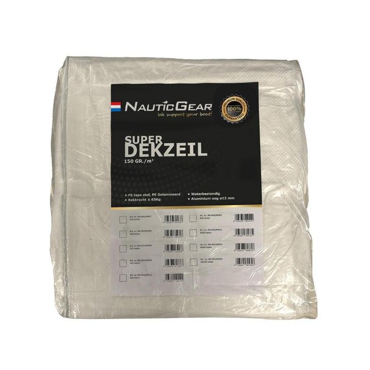NauticGear® Super Dekzeil voor de boot 150 Gr.P/m-6 x 8 mete, Doe-het-zelf en Verbouw, Zeil en Folie, Nieuw, Ophalen of Verzenden