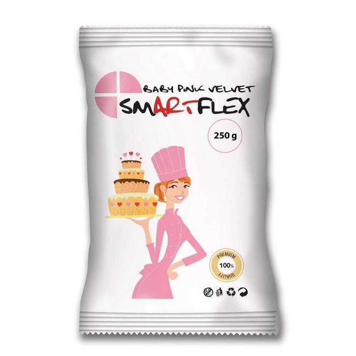 SmartFlex Fondant Baby Roze Velvet 250g, Hobby en Vrije tijd, Taarten en Cupcakes maken, Nieuw, Verzenden