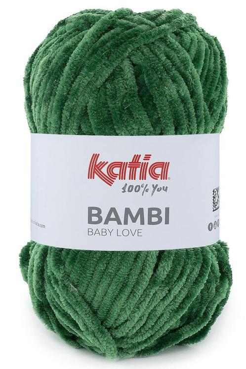 Katia Bambi - 345 kerstgroen - Chenille Garen, Hobby en Vrije tijd, Breien en Haken, Ophalen of Verzenden