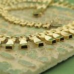 Gouden Cleopatra collier | 45 cm (schakelketting), Sieraden, Tassen en Uiterlijk, Kettingen, Ophalen of Verzenden, Gebruikt, Overige kleuren
