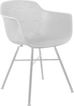 2dekans | Kick Set van 4 Tuinstoelen Indy Wit - Wit Frame -, Huis en Inrichting, Ophalen of Verzenden, Zo goed als nieuw, Wit