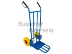 Steekwagen met anti-lek wielen - Blauw - Gele wielen, Doe-het-zelf en Verbouw, Transportwagens, Ophalen of Verzenden, Nieuw, Steekwagen
