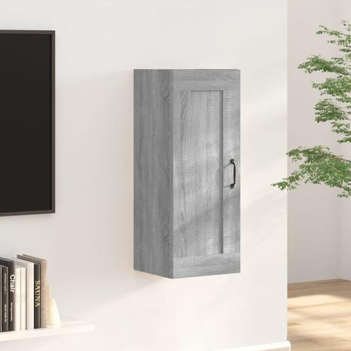 vidaXL Wandkast 35x34x90 cm bewerkt hout grijs sonoma, Huis en Inrichting, Kasten | Overige, Nieuw, Verzenden