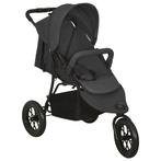 vidaXL Kinderwagen staal antracietkleurig, Kinderen en Baby's, Kinderwagens en Combinaties, Verzenden, Nieuw