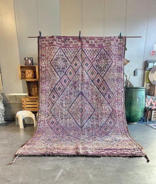 Groot Vintage Boujaad Berber Tapijt – 200x350 cm | Zeldzaam, Huis en Inrichting, Stoffering | Tapijten en Kleden