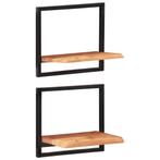 vidaXL Wandschappen 2 st 40x24x35 cm massief acaciahout en, Verzenden, Nieuw