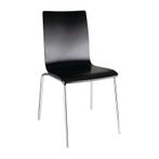 Bolero stoel met vierkante rug zwart - 4 stuks, Verzenden, Nieuw in verpakking