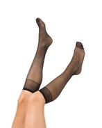 HEMA 3-pak licht glanzende kniekousen 20 denier zwart, Kleding | Dames, Verzenden, Nieuw, Zwart