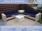 Loungeset Nu Gratis montage Steigerhout loungebank Hoekbank, Tuin en Terras, Stoel, Verzenden, 6 zitplaatsen, Steigerhout