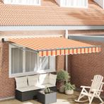 vidaXL Handmatige Inklapbare Zonwering Oranje en Rood, Verzenden, Nieuw