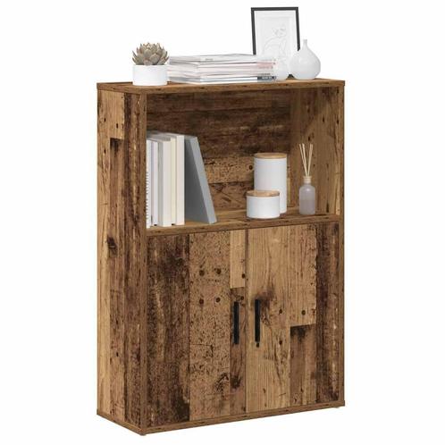vidaXL Boekenkast 60x24x85 cm bewerkt hout oud houtkleurig, Huis en Inrichting, Kasten | Boekenkasten, Nieuw, Overige houtsoorten
