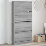 vidaXL Schoenenkast met 4 klaplades 80x21x163,5 cm grijs, Huis en Inrichting, Verzenden, Nieuw