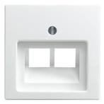 Busch Jaeger Balance afdekplaat 2xRJ45 / RJ11 alpinwit, Ophalen of Verzenden, Nieuw