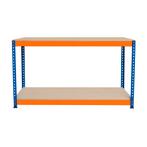 Werkbank met 2 Planken S-Rax - Werkstation 300 kg -, Verzenden