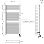 Elektrische Radiator Wiesbaden Elara 118.5x60 Cm Smart Wifi, Ophalen of Verzenden, Nieuw