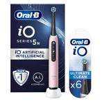 Oral-B Elektrische Tandenborstel iO5 Roze + Opzetborstels 6, Witgoed en Apparatuur, Nieuw, Verzenden