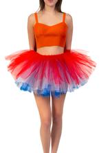 Korte Tutu Rood Wit Blauw Tule Rokje XS S M Nederlandse Vlag, Ophalen of Verzenden, Nieuw, Carnaval
