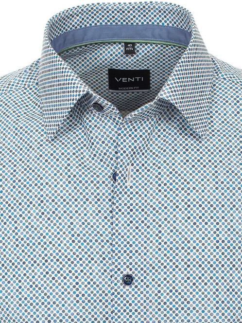 Overhemd Met Stip Motief Heren Blauw Venti 123824500-100, Kleding | Heren, Overhemden, Blauw, Nieuw, Verzenden