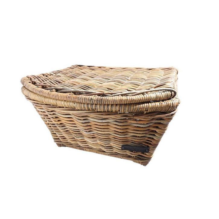 Wicked Rieten Fietsmand Buikmand met Klep Bruin, Fietsen en Brommers, Fietsaccessoires | Fietsmanden, Nieuw, Verzenden