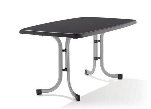 Sieger Boulevard klaptafels staalbuis/Mecalit Pro 70 cm tot, Tuin en Terras, Tuintafels, Ophalen of Verzenden
