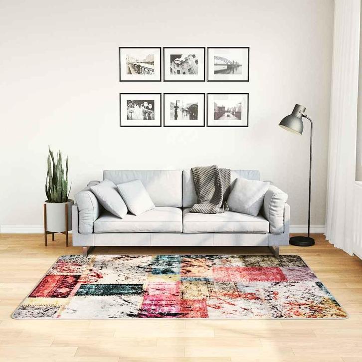 vidaXL Vloerkleed wasbaar anti-slip patchwork 120x180 cm, Huis en Inrichting, Stoffering | Tapijten en Kleden, Nieuw, Verzenden