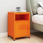 vidaXL Nachtkastje 35x35x51 cm staal oranje, Minder dan 45 cm, Nieuw, Minder dan 55 cm, Verzenden