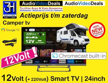 Nieuwe 24 inch Google Smart tv met 12Volt Camper Caravan beschikbaar voor biedingen