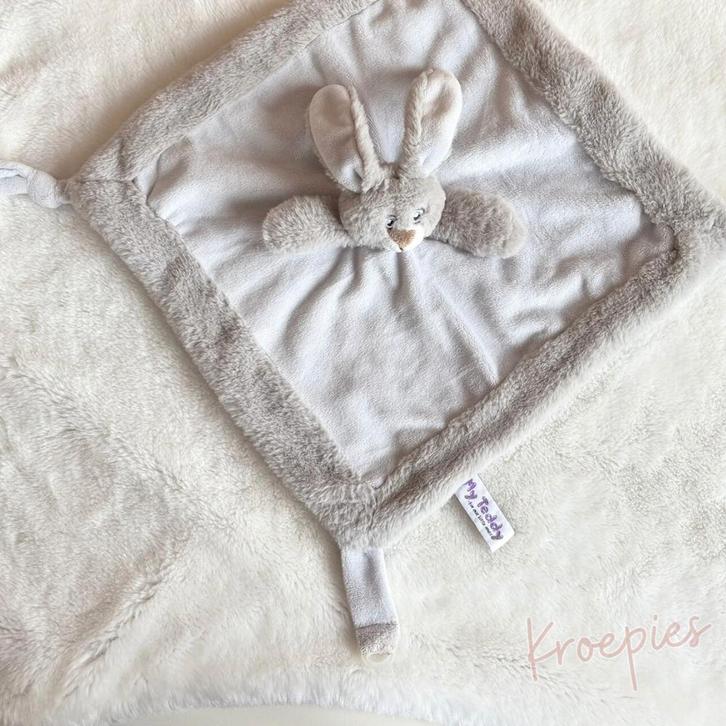 My Teddy speendoek knuffeldoek konijn | Grijs, Kinderen en Baby's, Speelgoed | Knuffels en Pluche, Verzenden