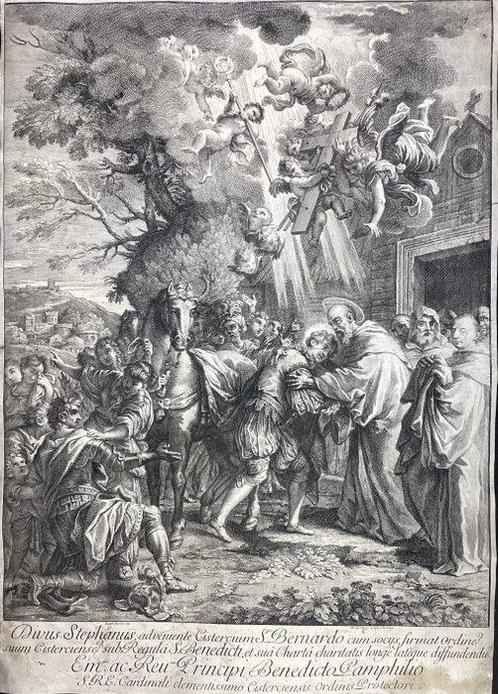 Nicolas Dorigny (1658-1746) - Arrivo di San Bernardo a, Antiek en Kunst, Antiek | Overige Antiek