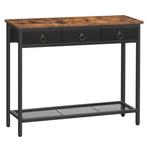 Smal Industriële Consoletafel – 2 Laden Planken, 100 cm, Antiek en Kunst, Verzenden